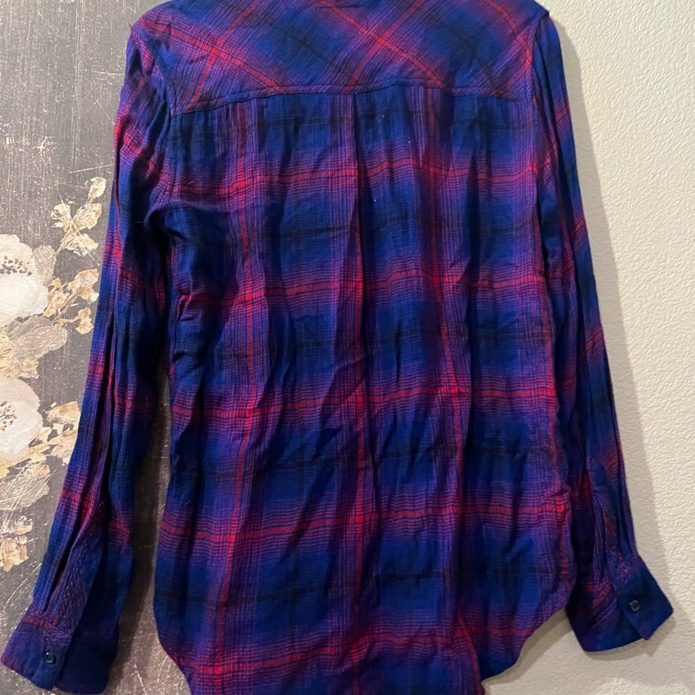 Rails Blue and Red Casual Button Down Shirt - Picture 5 of 5